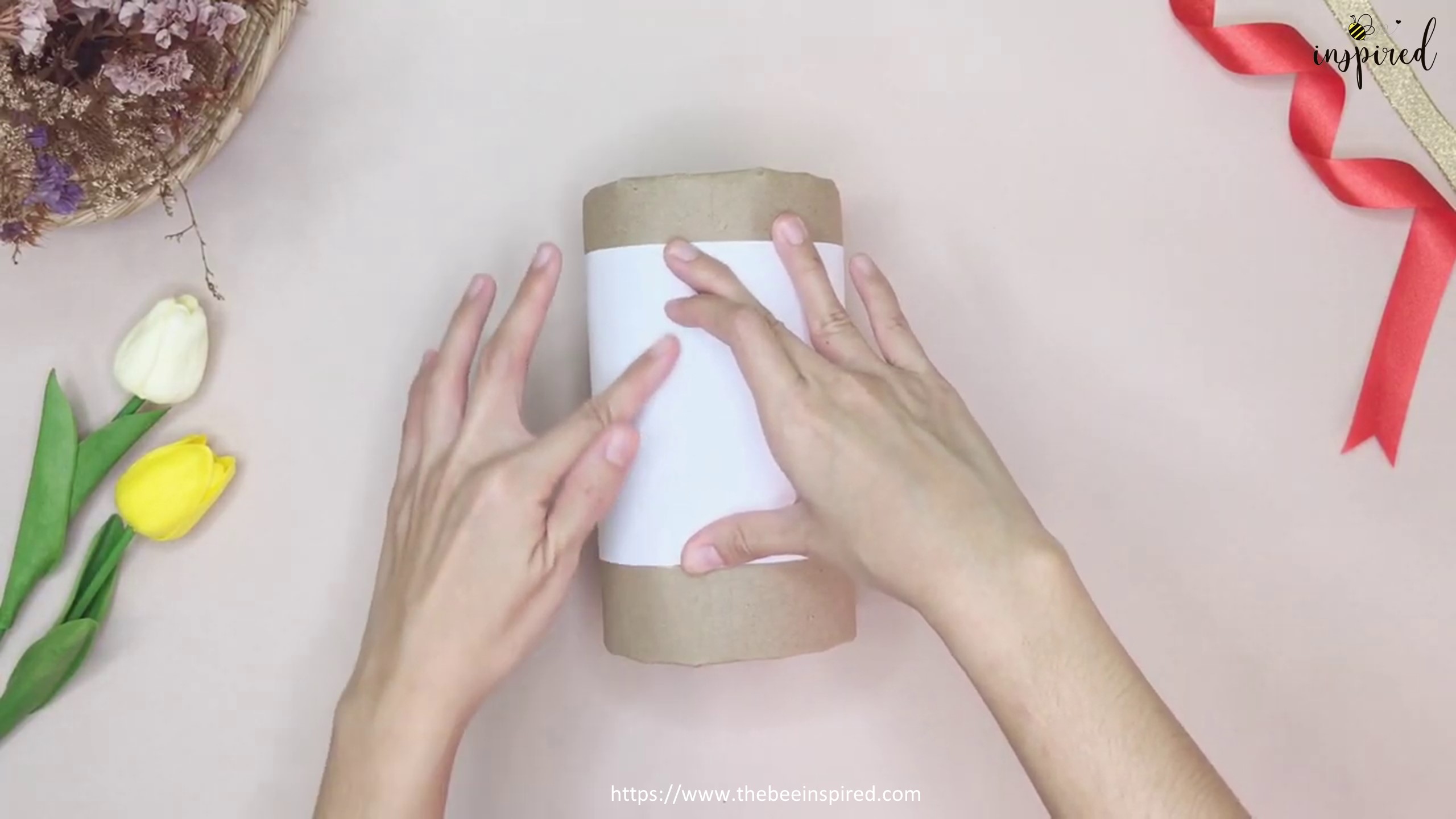 DIY Cylinder Gift Wrapping for Valentine_12