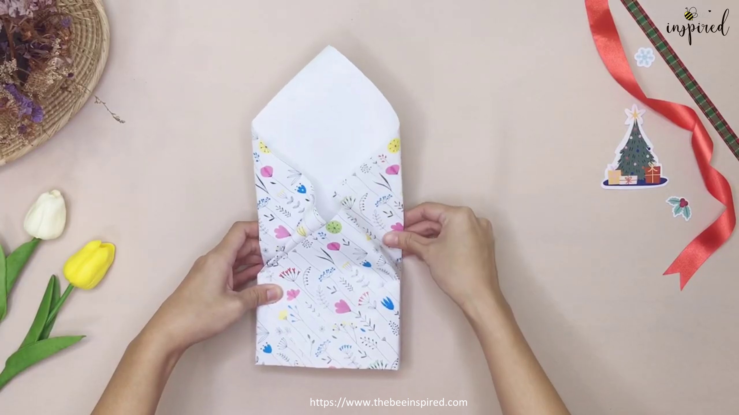 DIY Gift Wrapping for Valentine (No Tape)_10