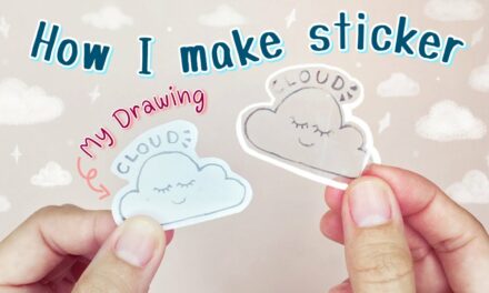 DIY Sticker from My Drawing: วิธีทำสติ๊กเกอร์ใสเองง่ายๆ จากรูปวาด (วาดรูปเอง)