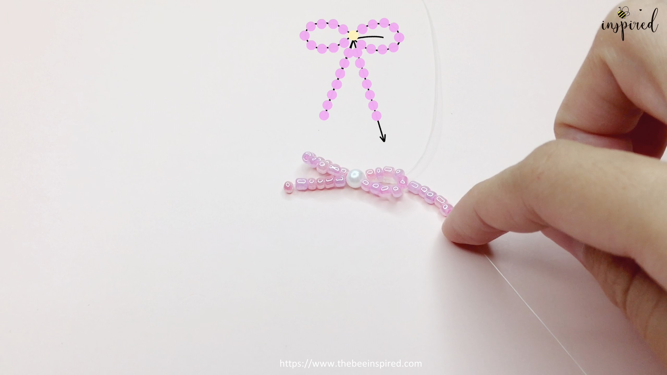 How to Make Bowknot Ribbon Beaded Ring_11