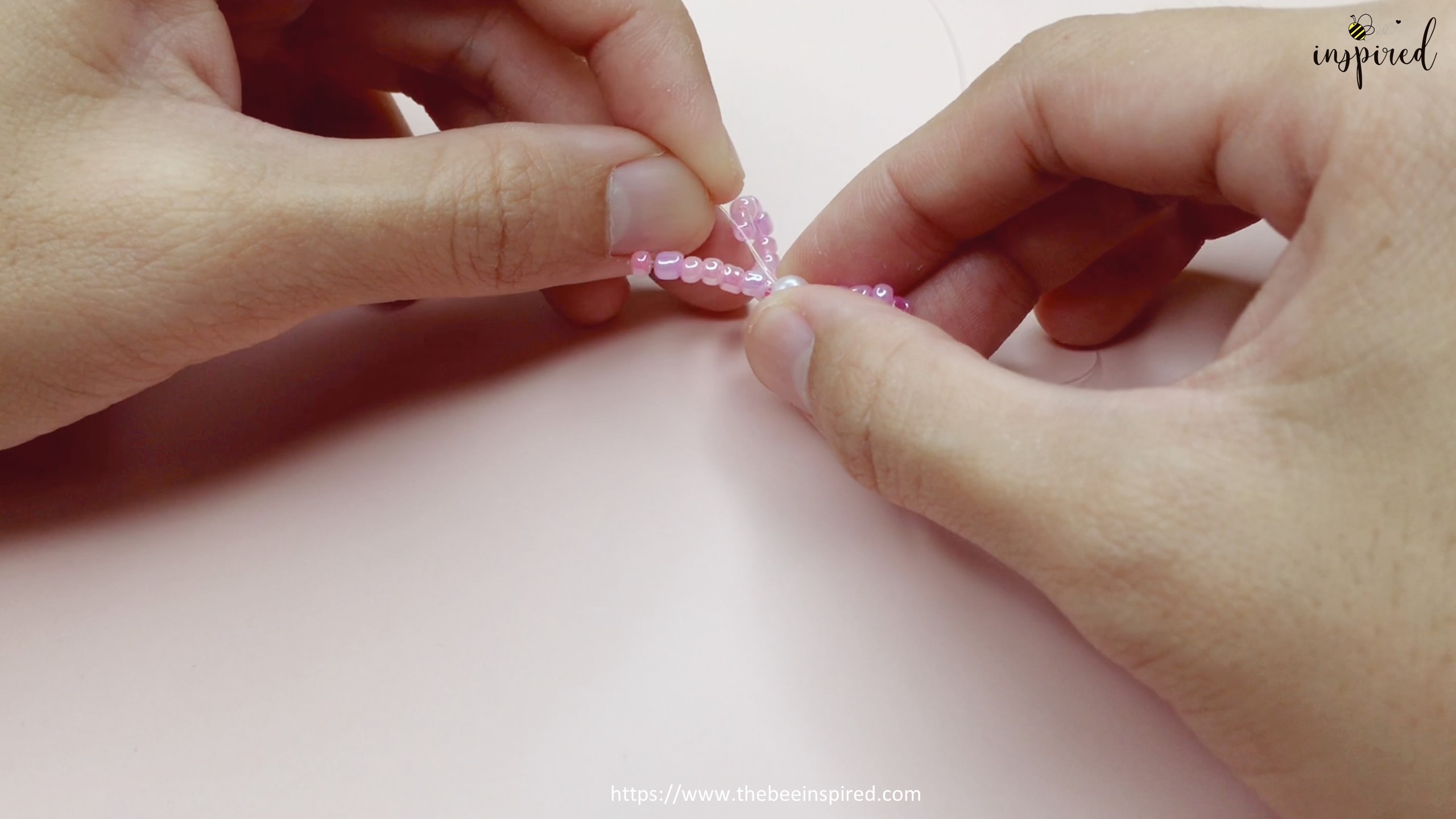 How to Make Bowknot Ribbon Beaded Ring_13