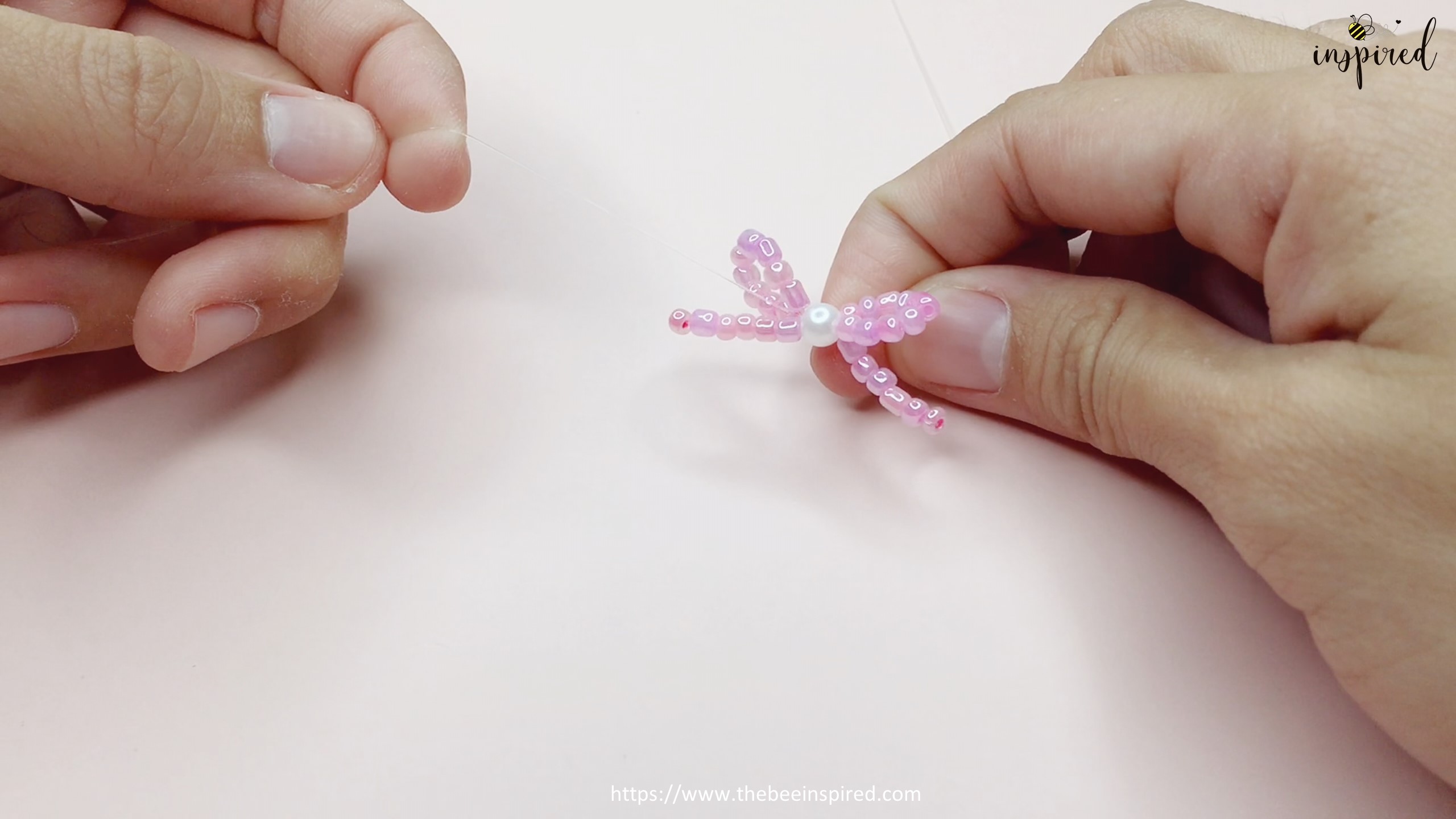 How to Make Bowknot Ribbon Beaded Ring_14