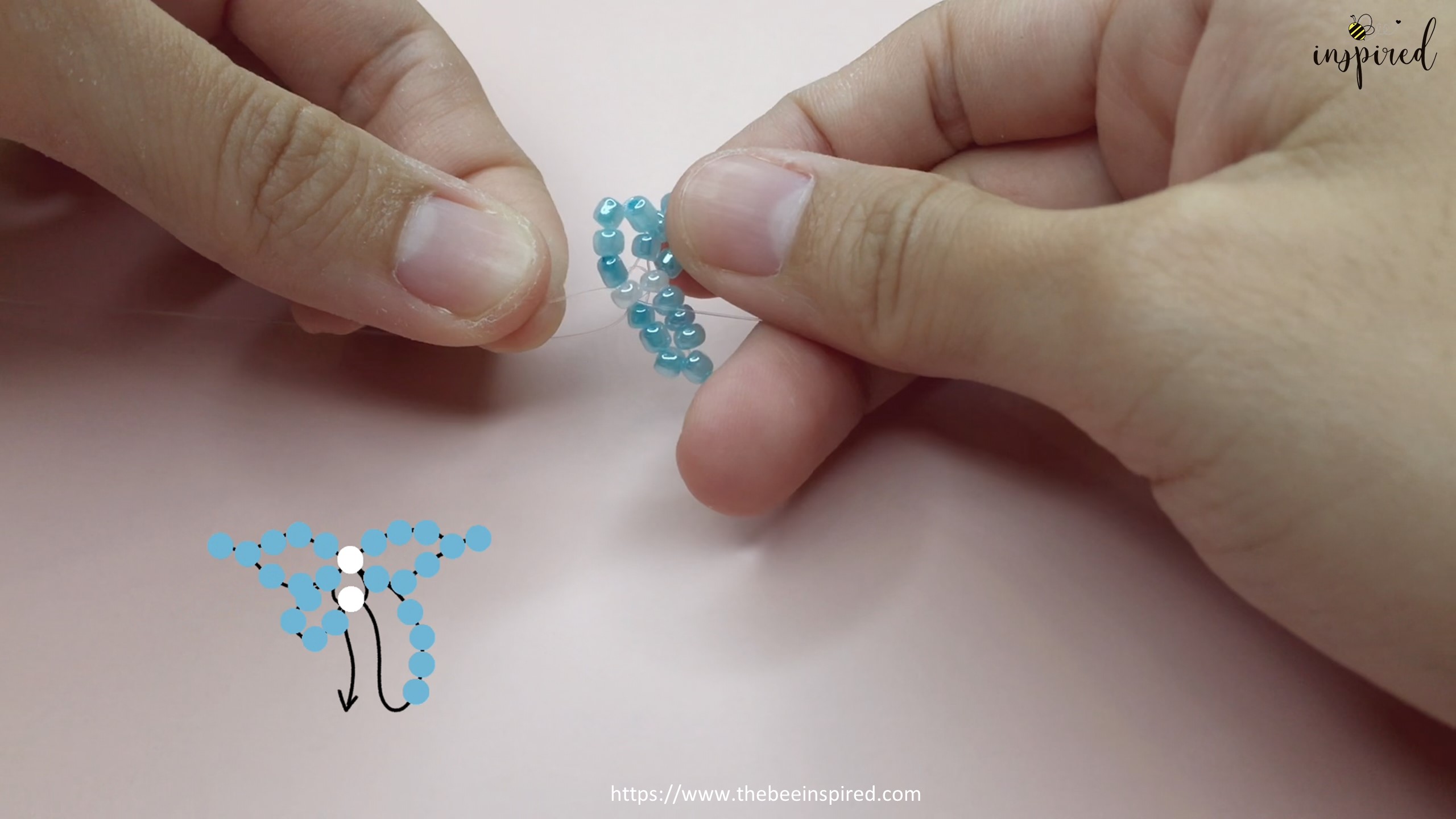 How to Make Butterfly Beaded Ring_31