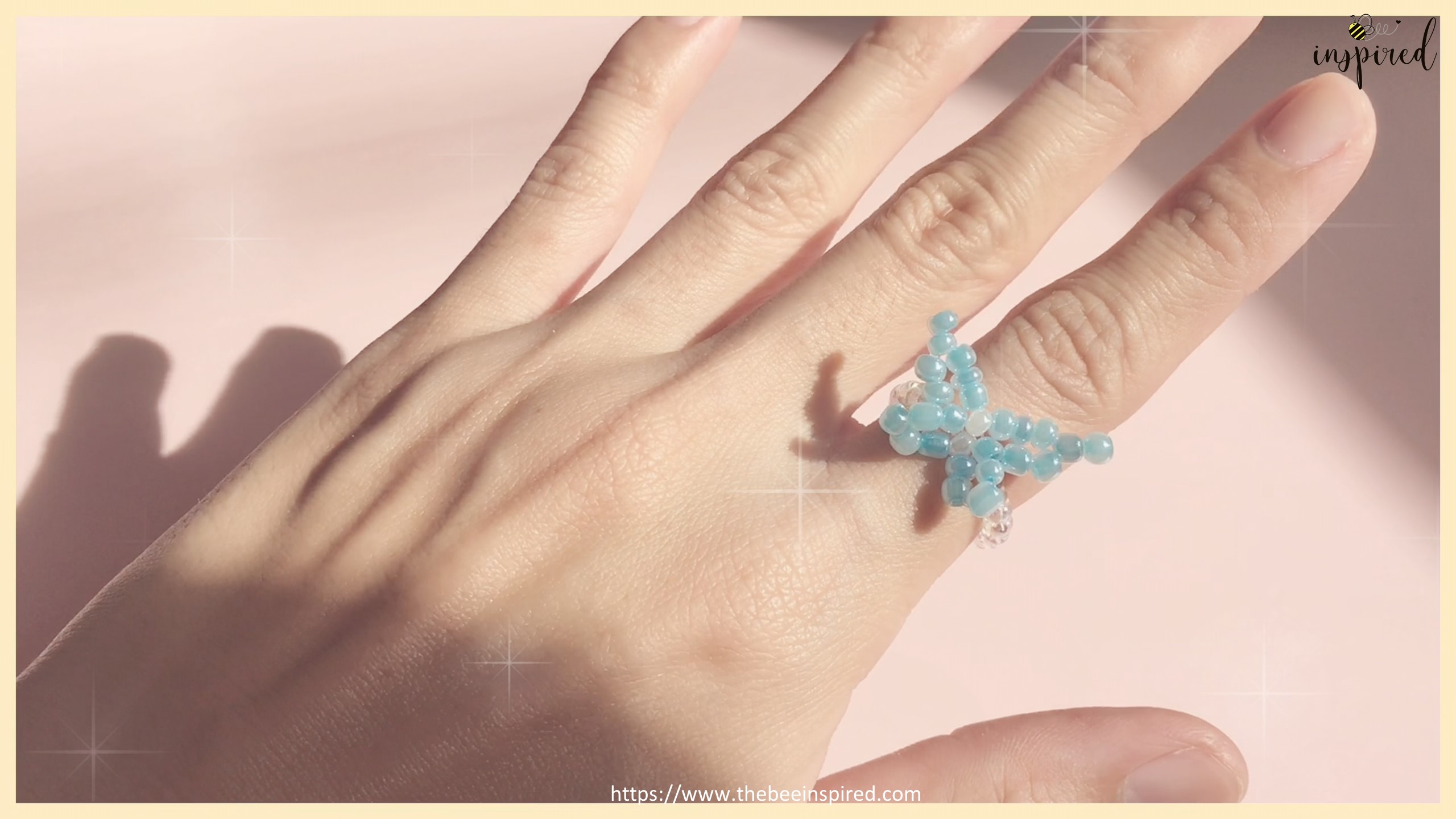 How to Make Butterfly Beaded Ring_41