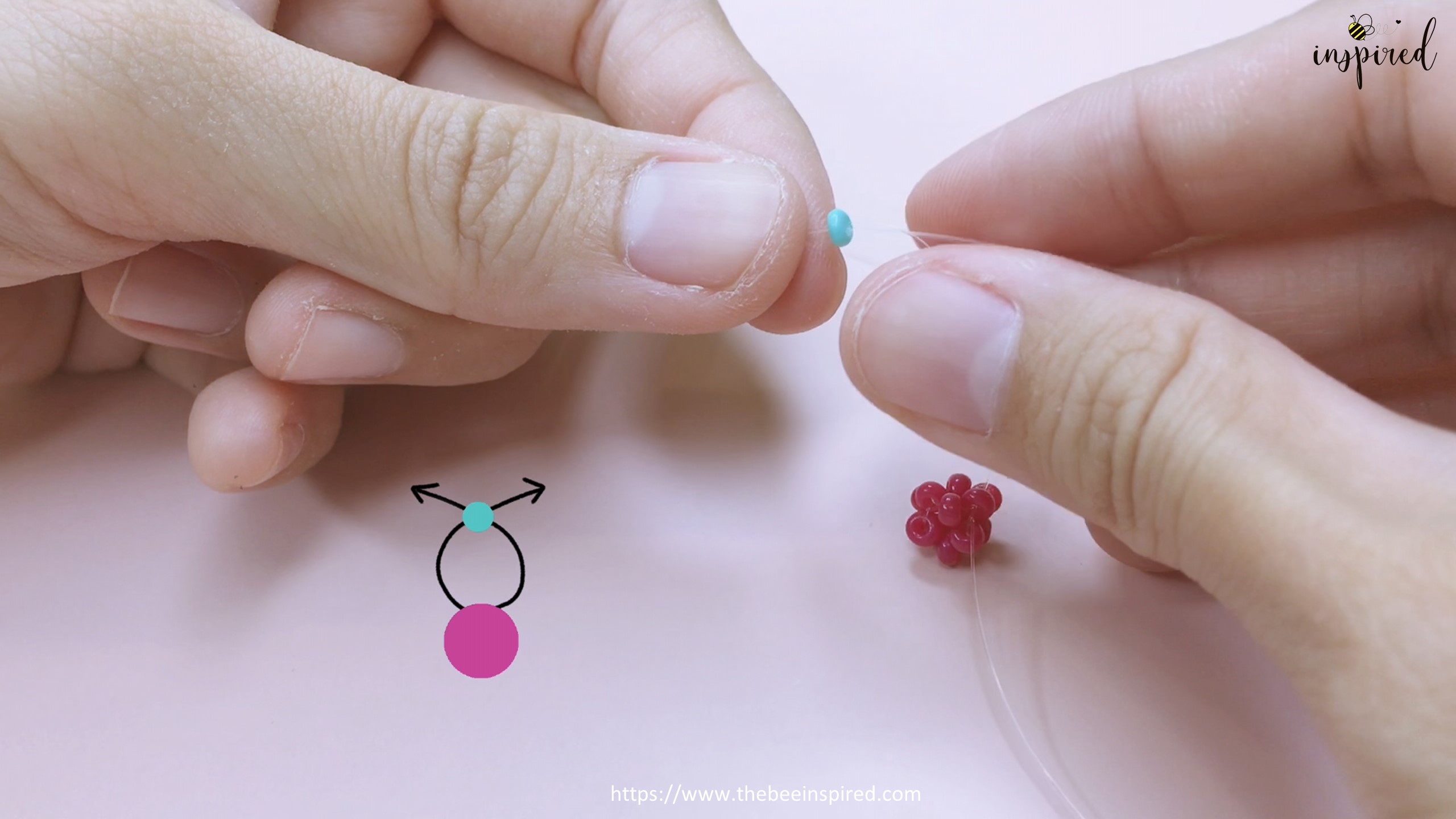 How to Make Cherry Beaded Ring_19