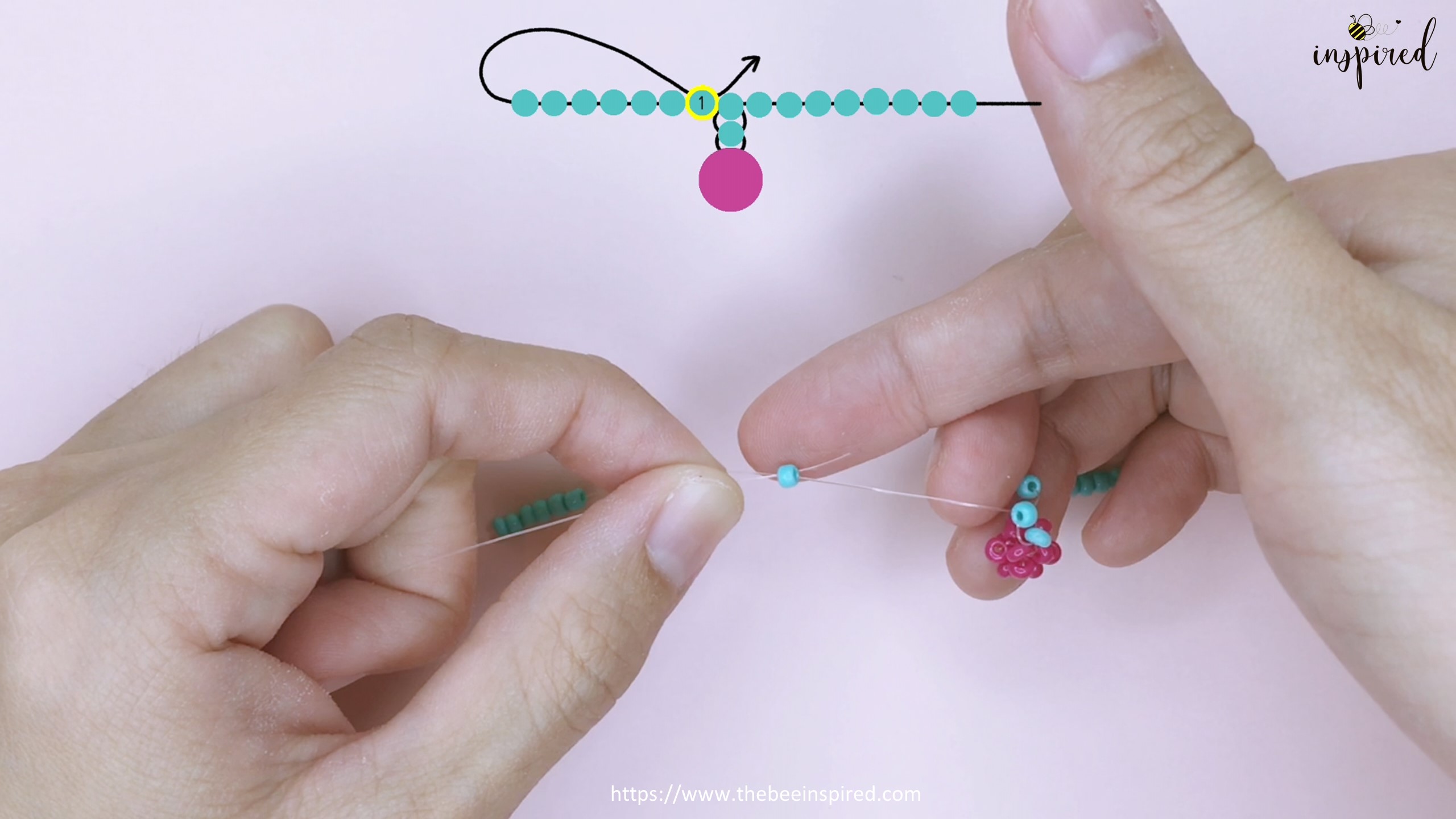 How to Make Cherry Beaded Ring_23