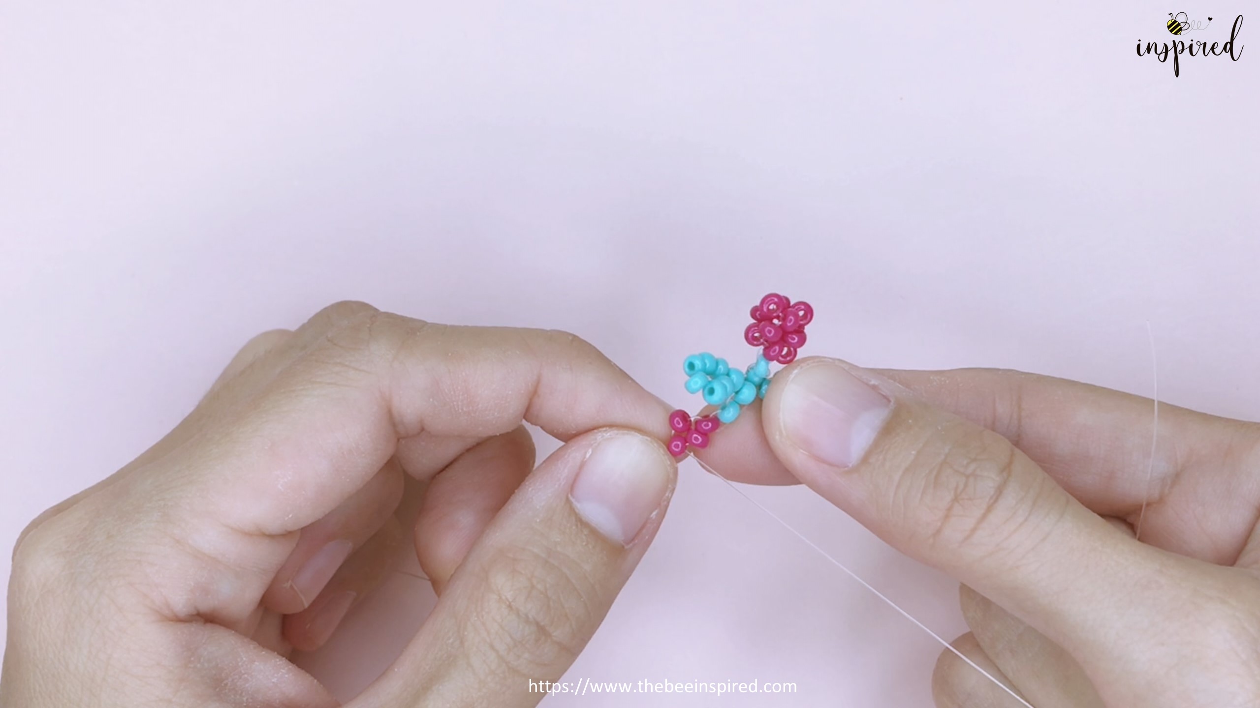 How to Make Cherry Beaded Ring_33