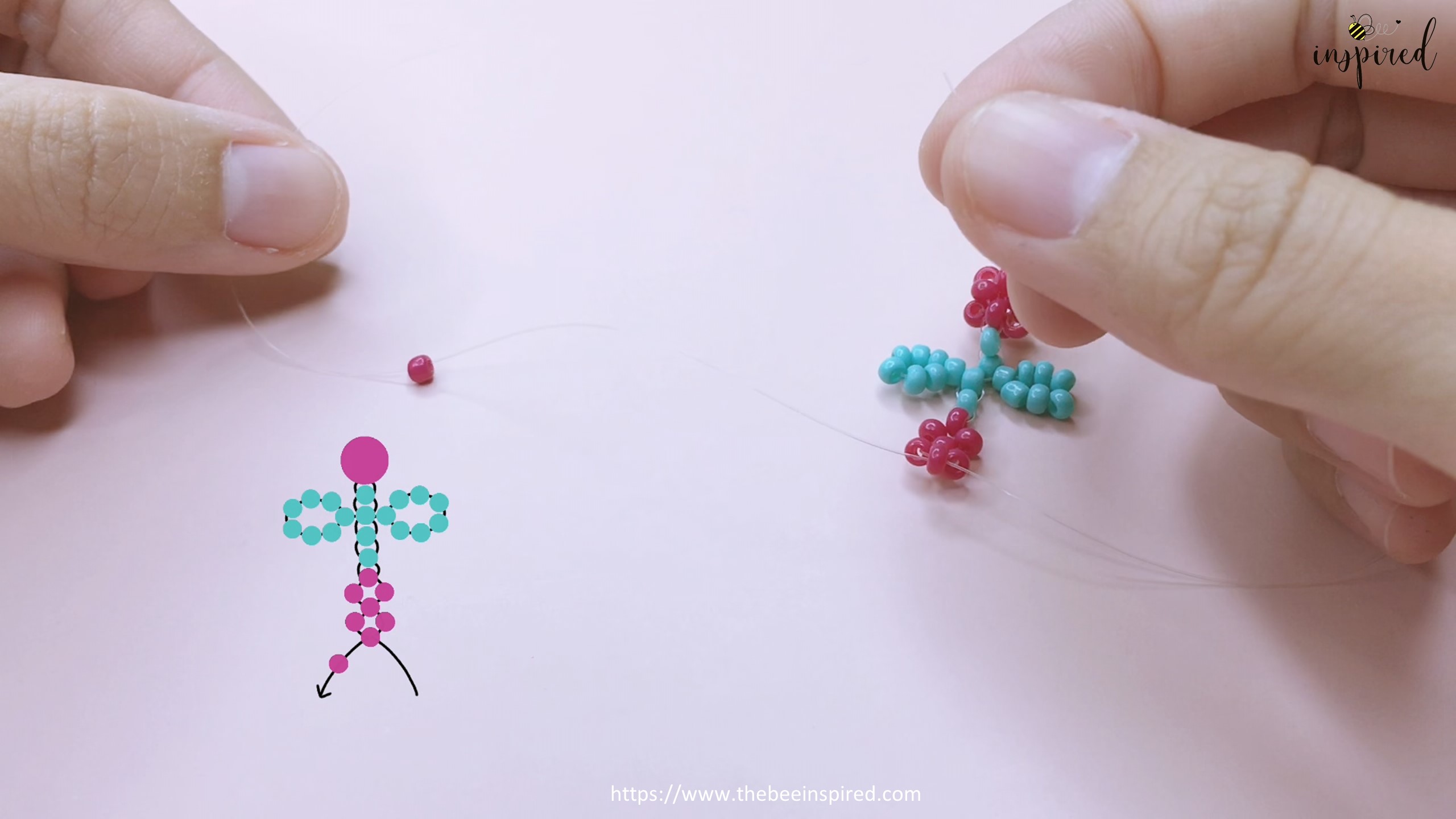 How to Make Cherry Beaded Ring_37