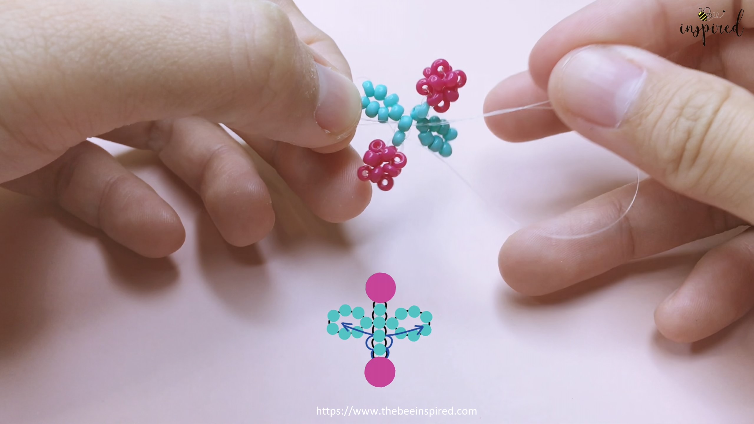 How to Make Cherry Beaded Ring_46