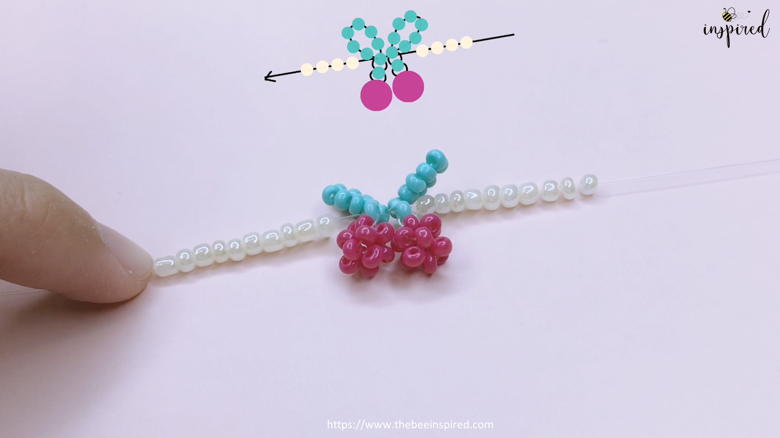 How to Make Cherry Beaded Ring_49