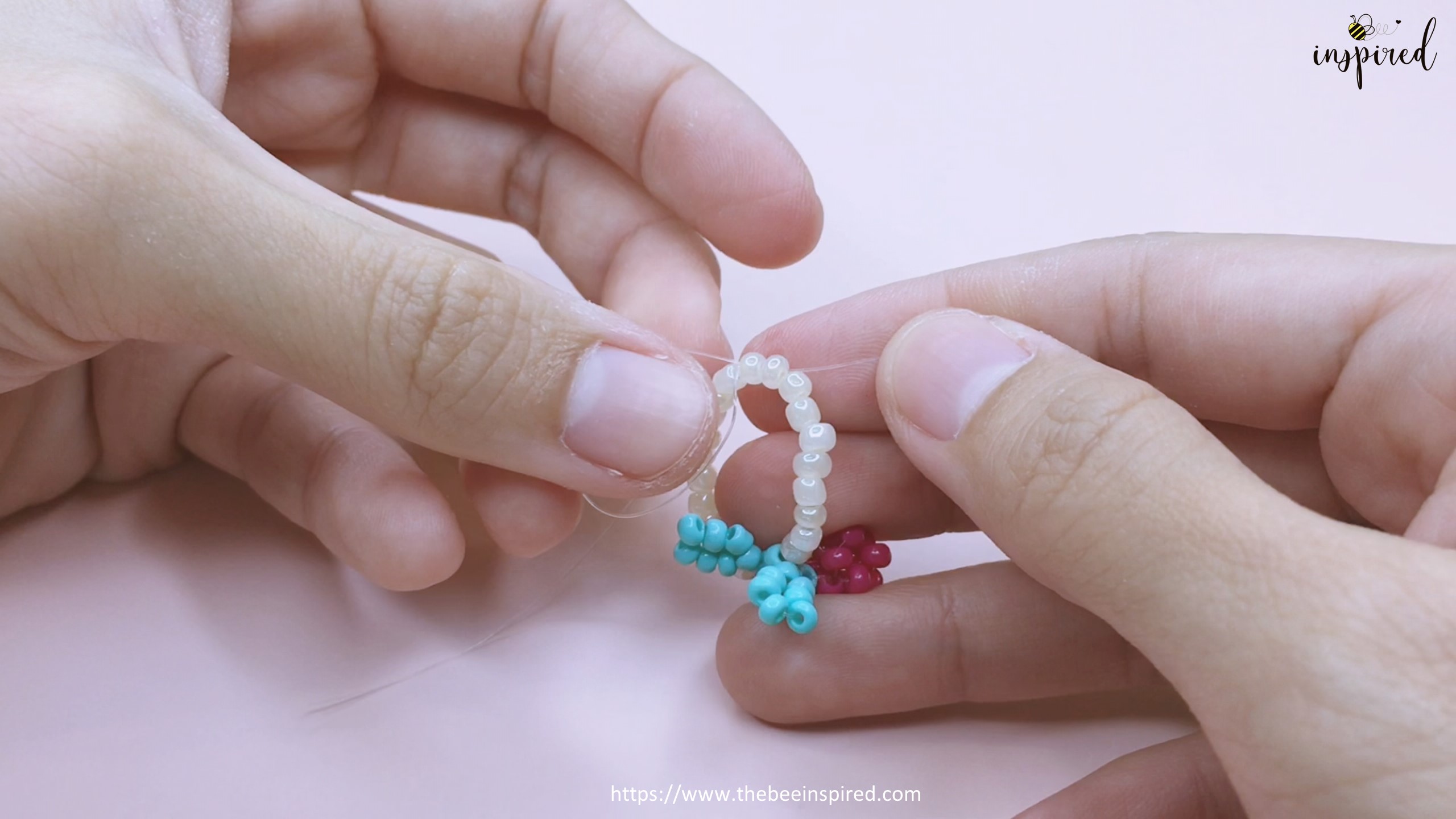 How to Make Cherry Beaded Ring_52