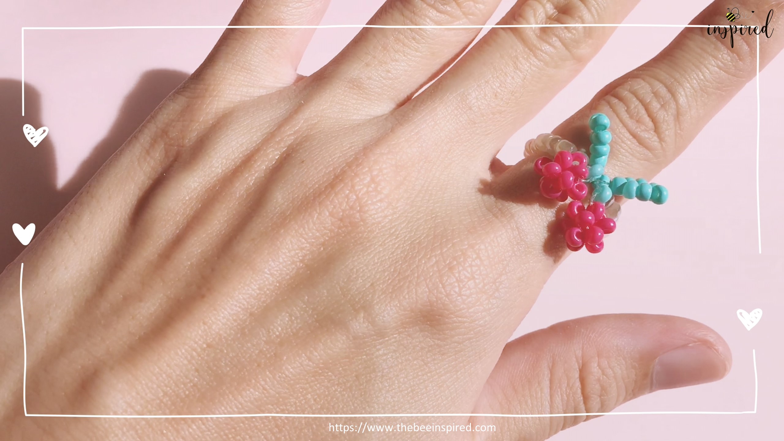 How to Make Cherry Beaded Ring_54