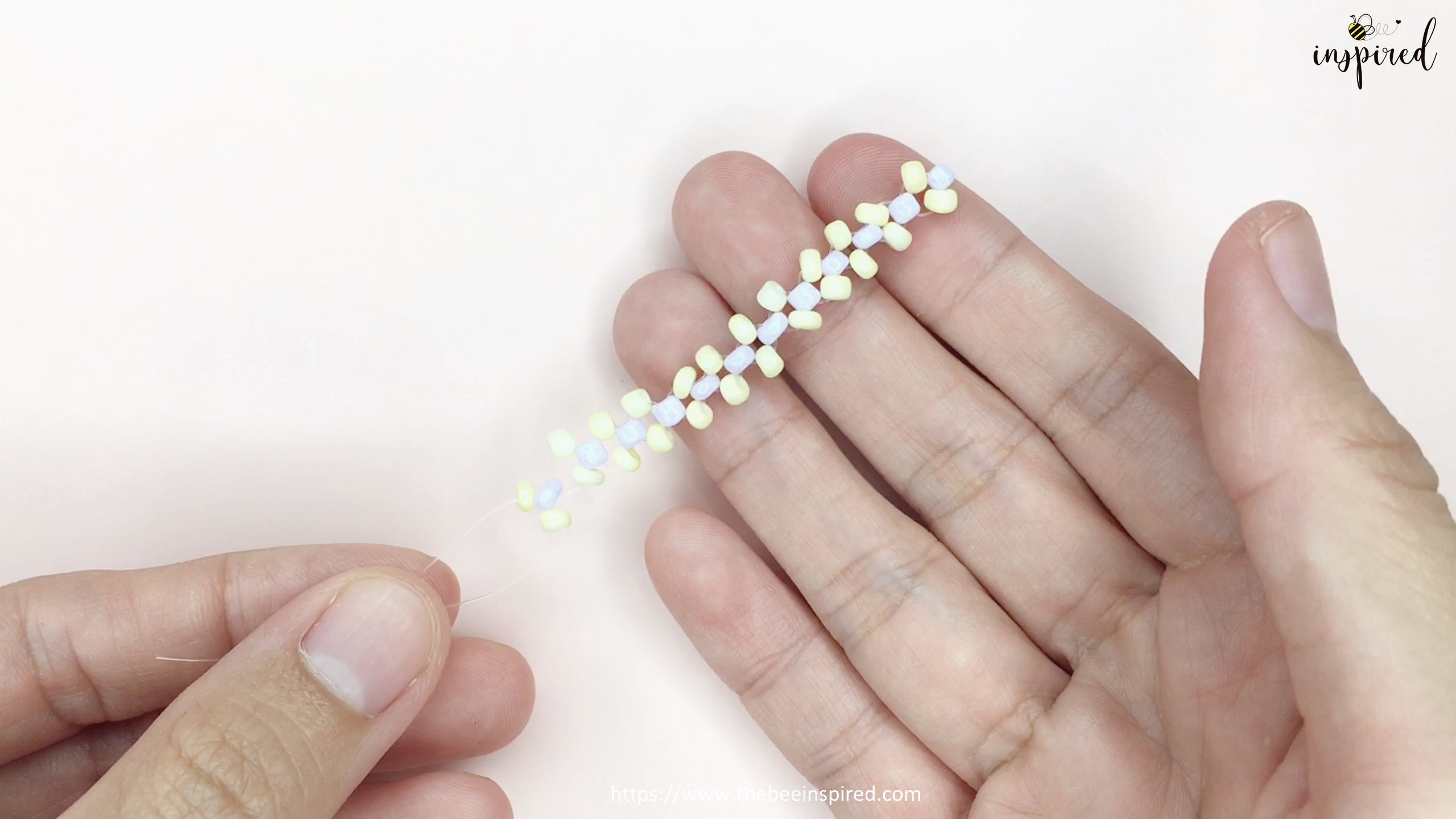 วิธีร้อยแหวนลูกปัดง่ายๆ สไตล์เกาหลี - How to Make Beaded Ring_13