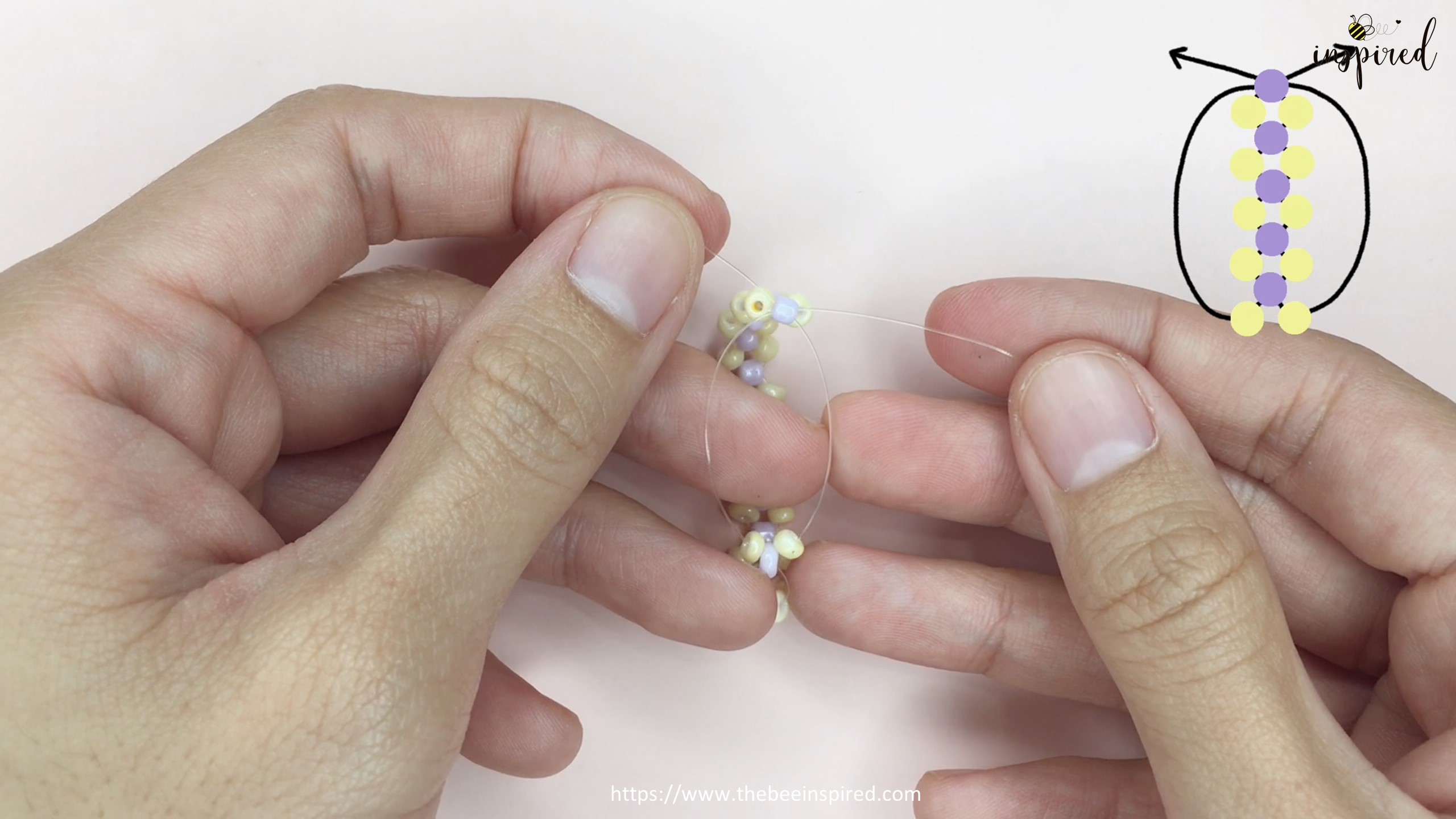 วิธีร้อยแหวนลูกปัดง่ายๆ สไตล์เกาหลี - How to Make Beaded Ring_15