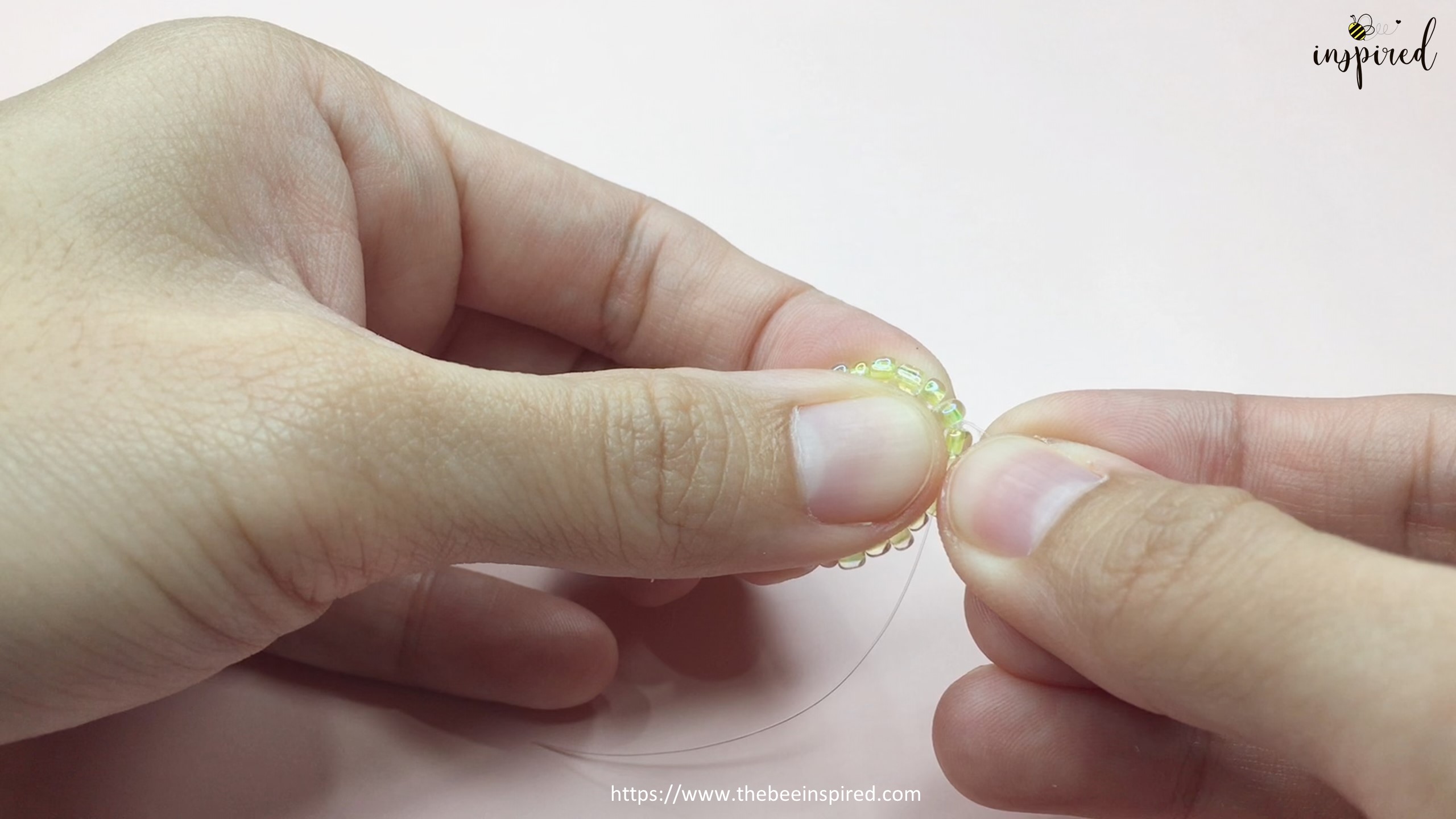 สอนร้อยแหวนลูกปัดลายเห็ด ทำง่ายๆ สไตล์เกาหลี - How to Make Mushroom Beaded Ring_13