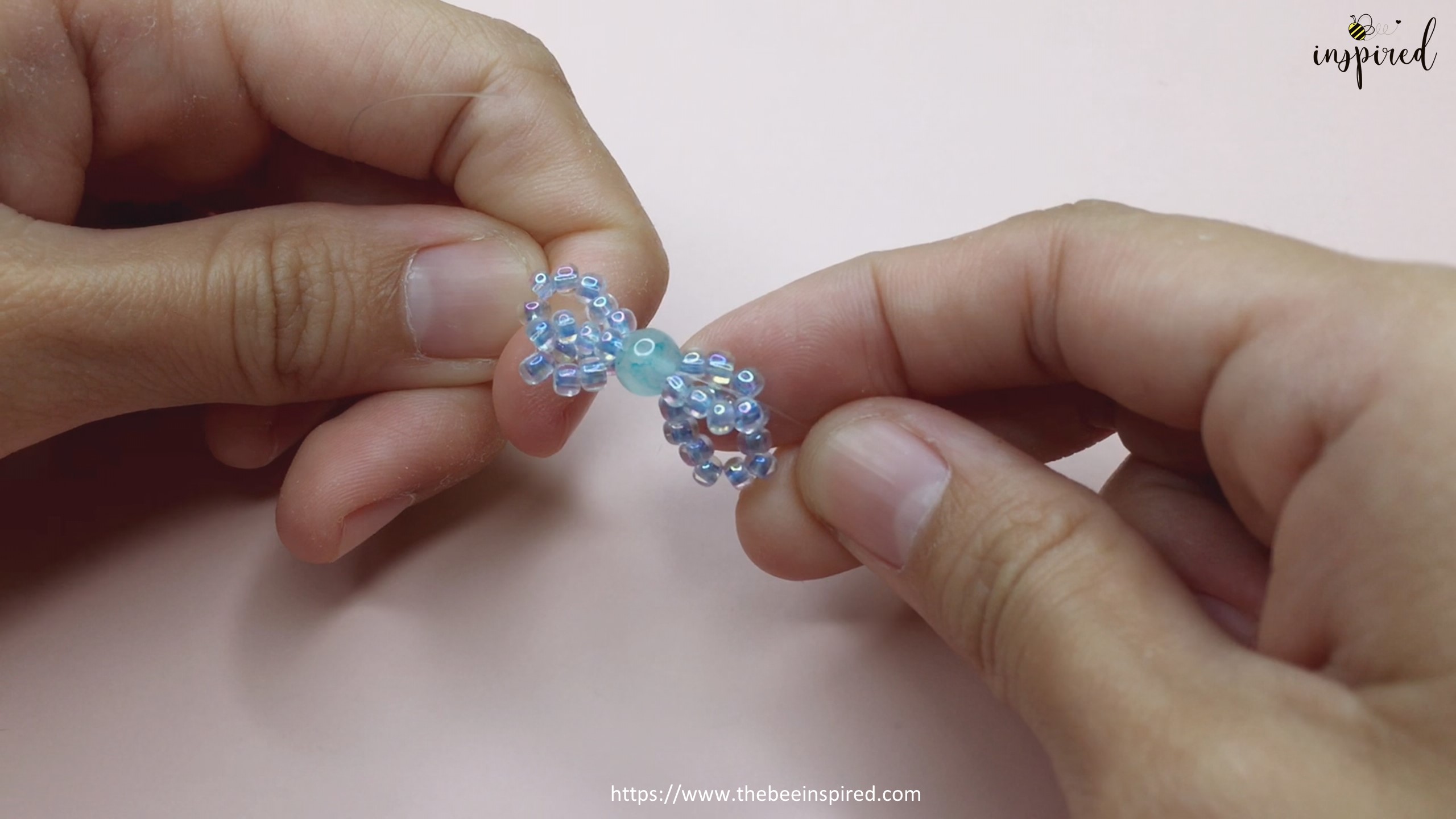 How to Make Bowknot Ribbon Beaded Ring-3_13