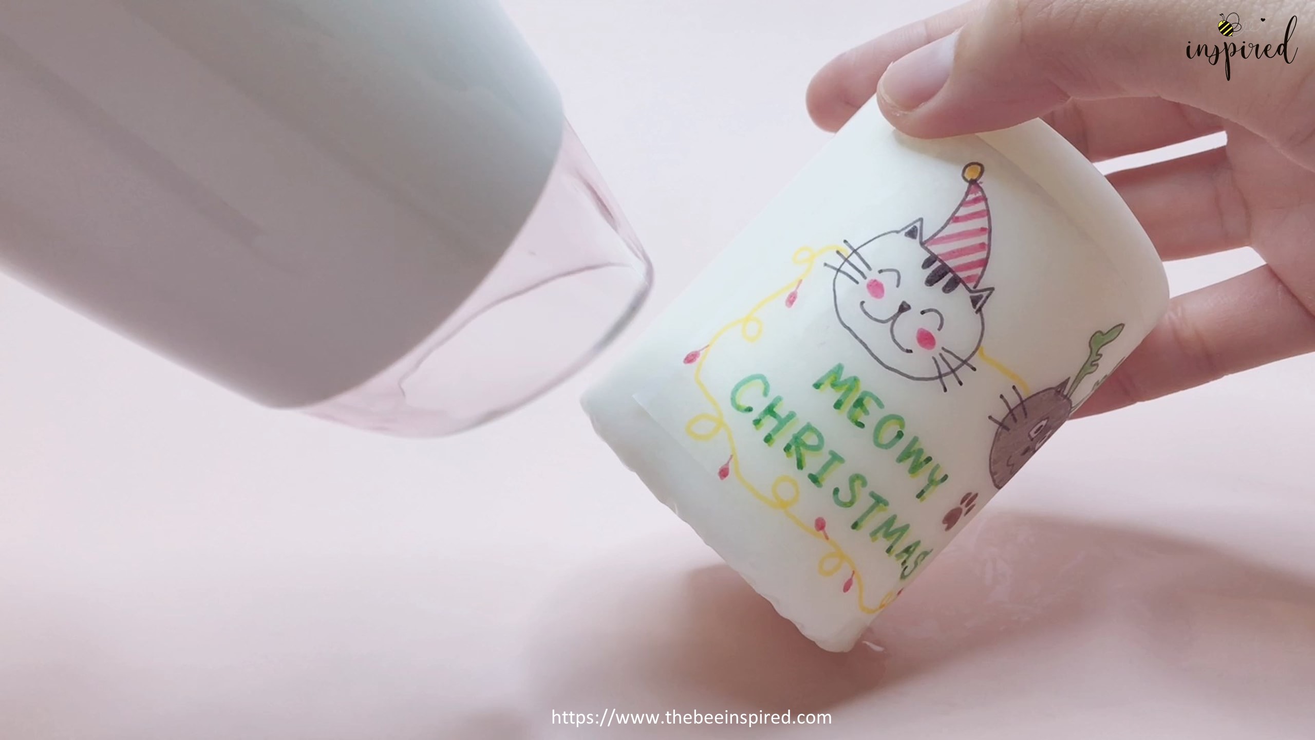 DIY Image and Photo Transfer to Candle for Christmas Decoration_7