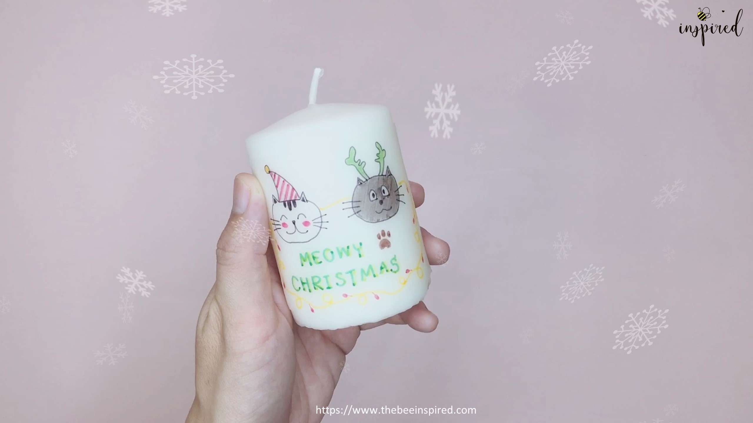 DIY Image and Photo Transfer to Candle for Christmas Decoration_8