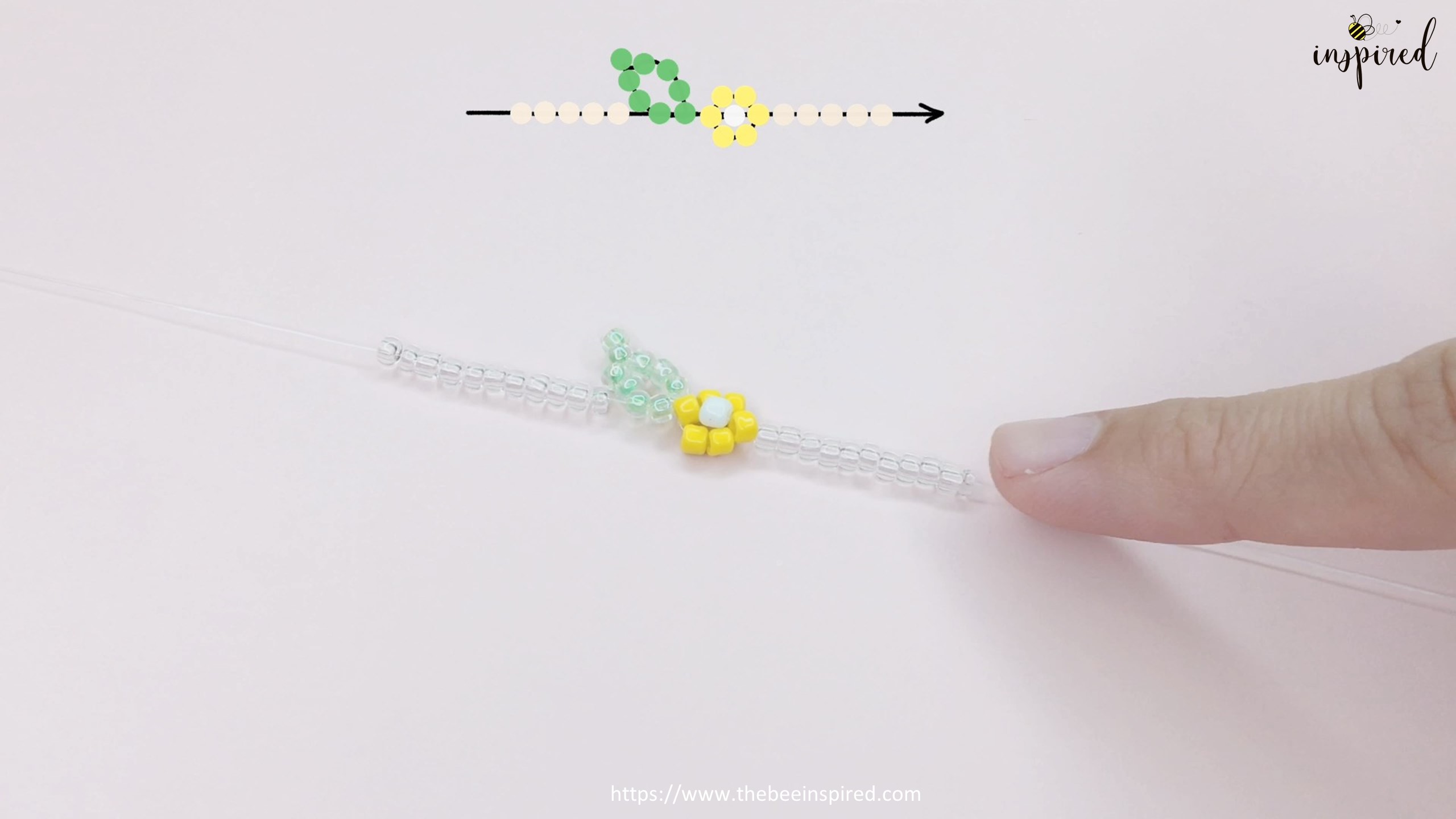 How to Make Daisy Flower with Leaf Beaded Ring_15