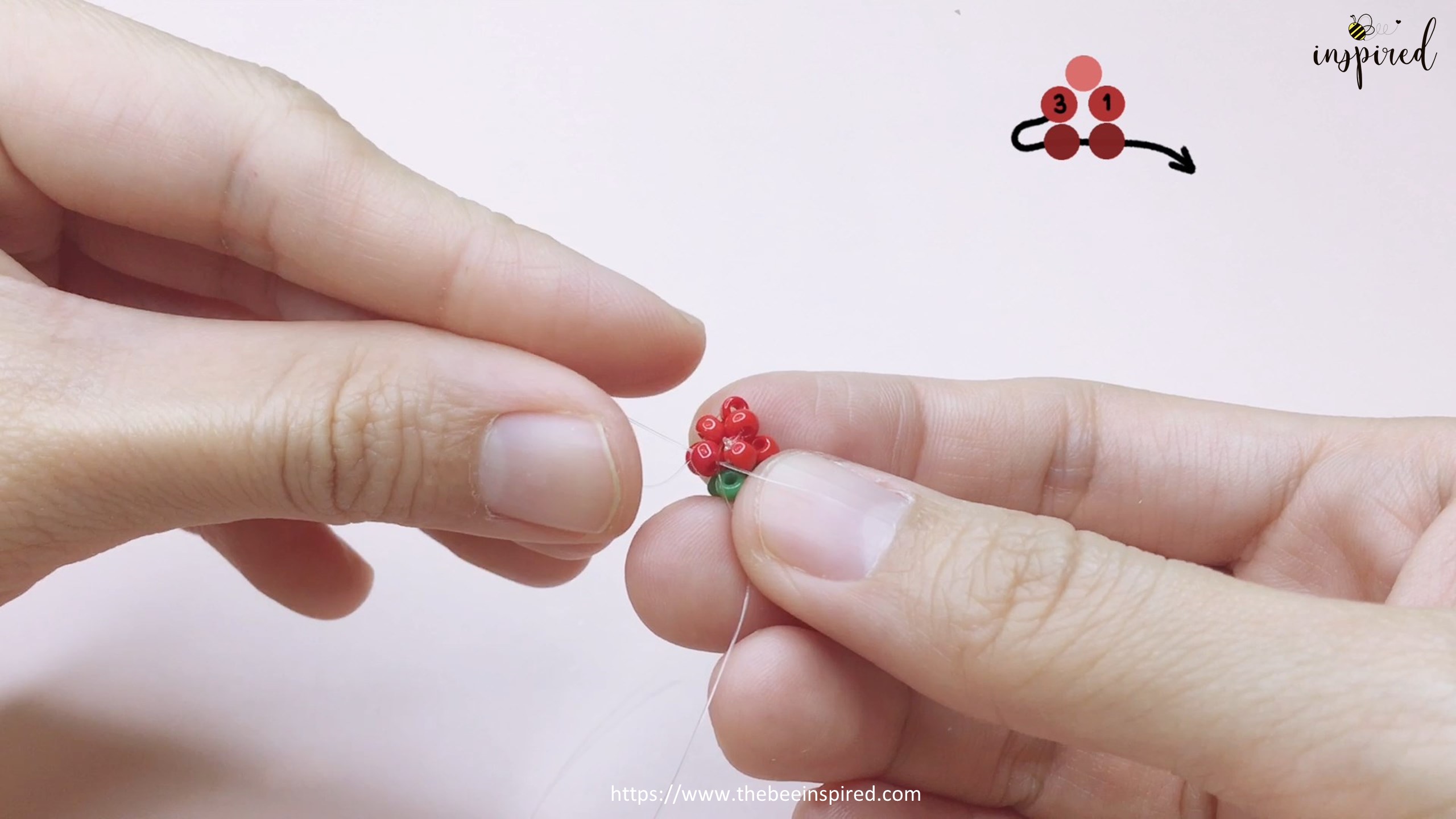 How to Make Strawberry Beaded Ring_21