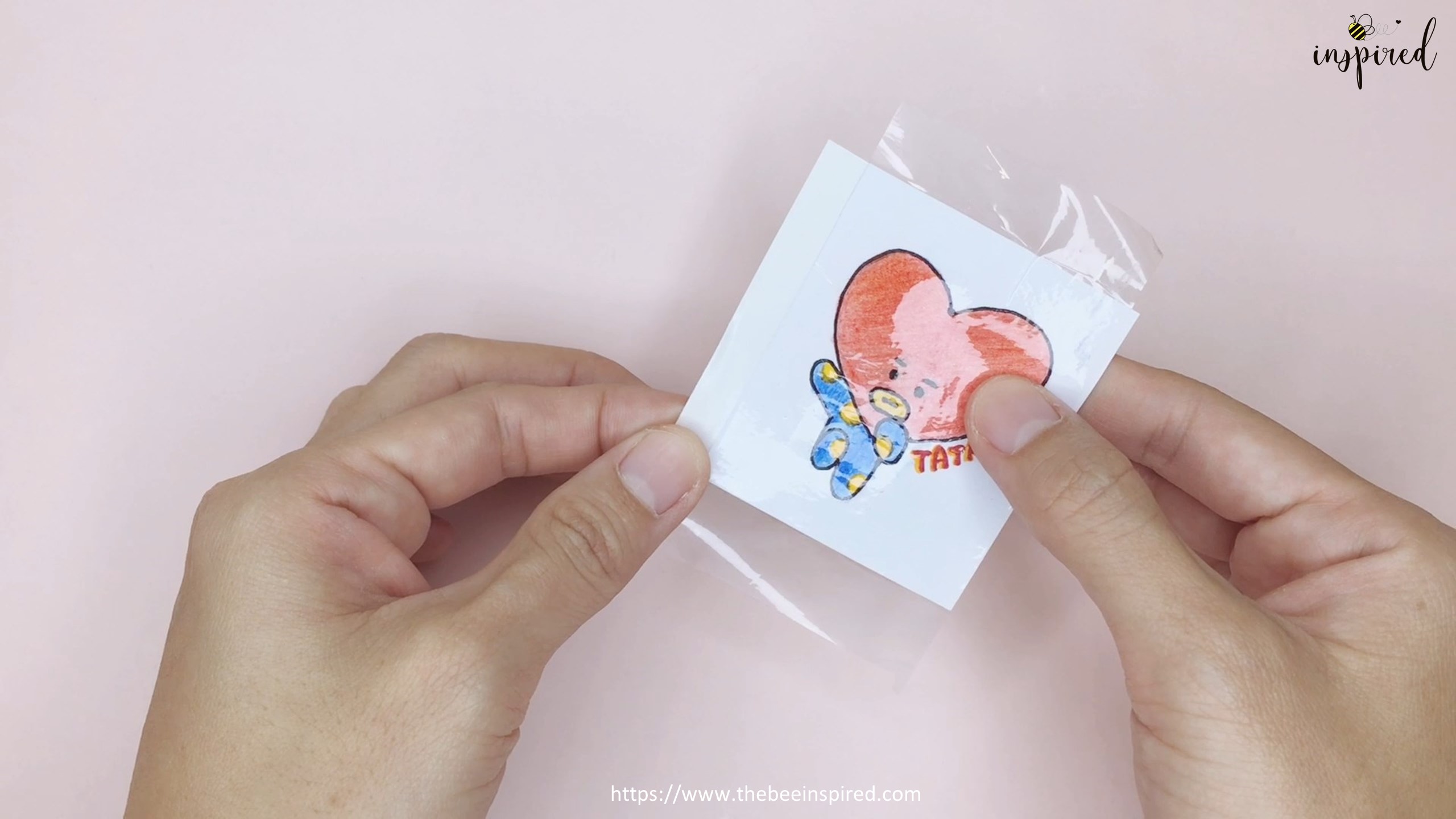 How to Make BTS Sticker from My Drawing without Sticker Paper_12