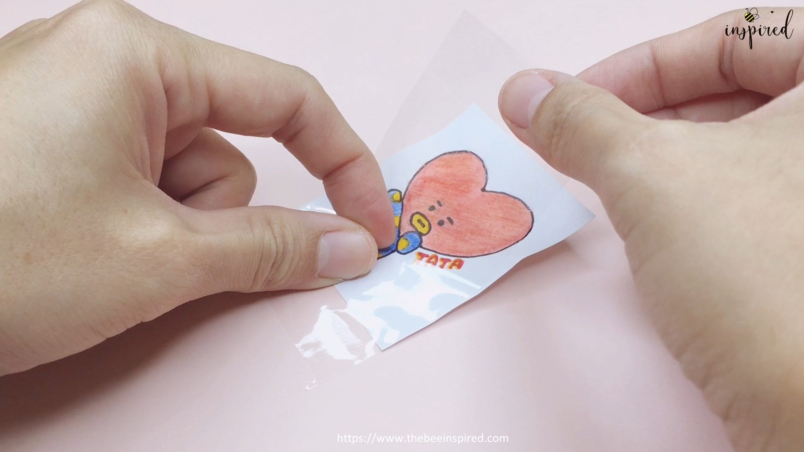 How to Make BTS Sticker from My Drawing without Sticker Paper_9