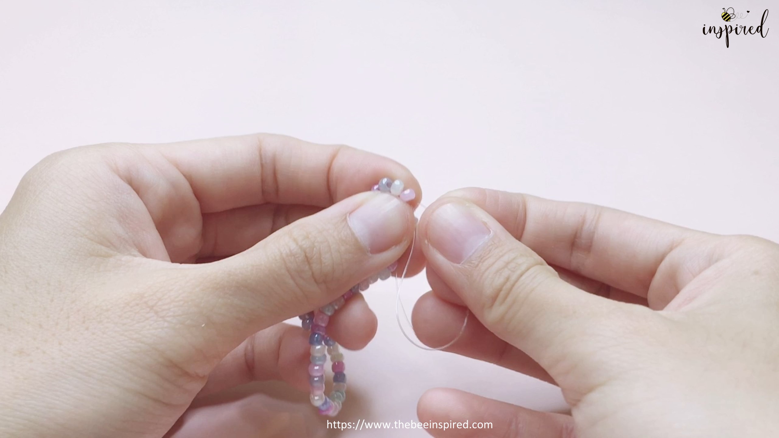 How to Make Pastel Beaded Bracelet Jewelry_8