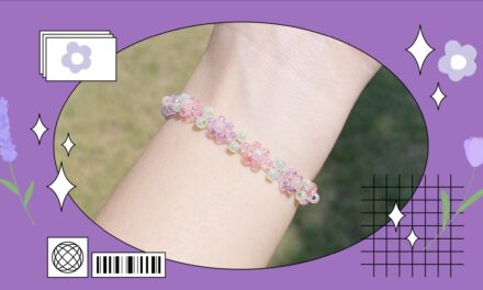 How to Make Daisy Flower & Leave Beaded Bracelet Jewelry : วิธีร้อยกำไลลูกปัดดอกไม้ & ใบง่ายๆ