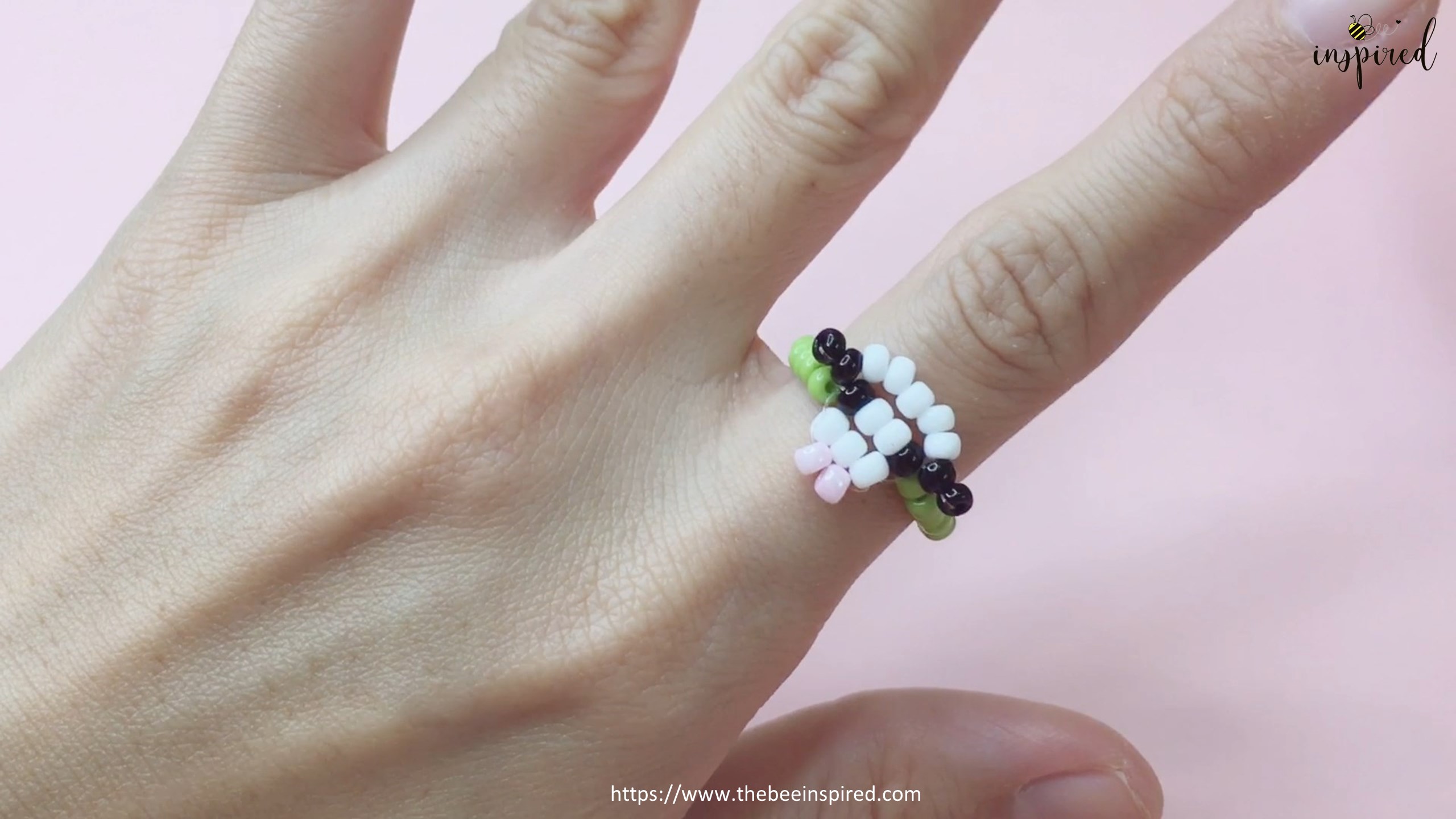 How to Make Cow Beaded Ring_21