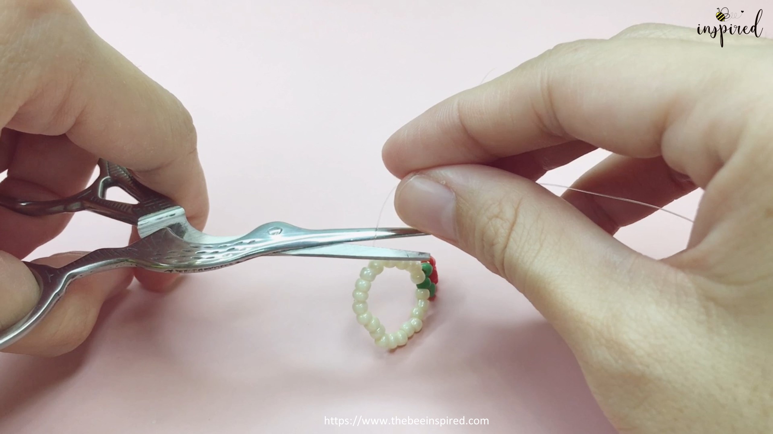 How to Make Strawberry Beaded Ring_20