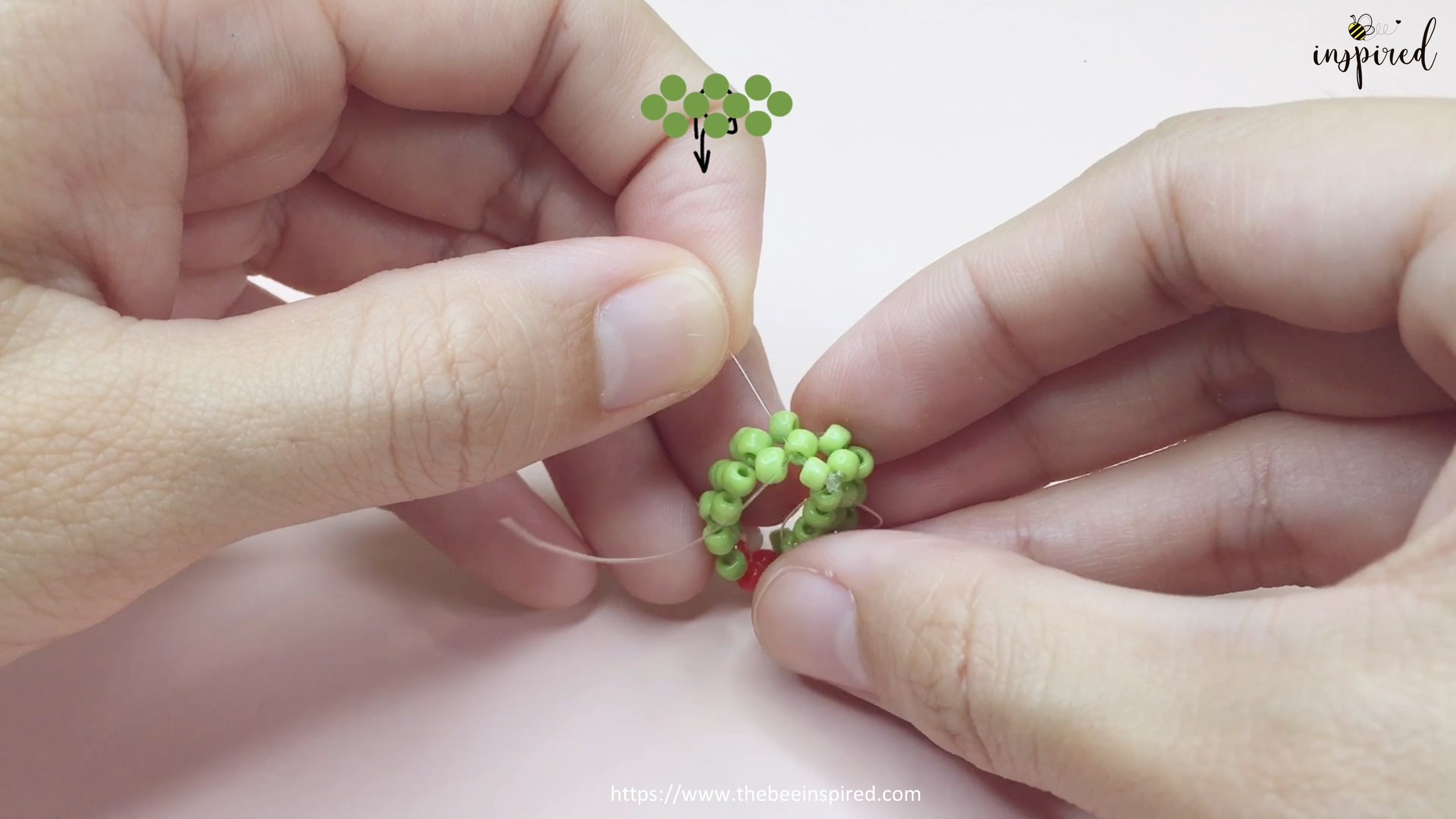 How to Make Mushroom Beaded Ring_33